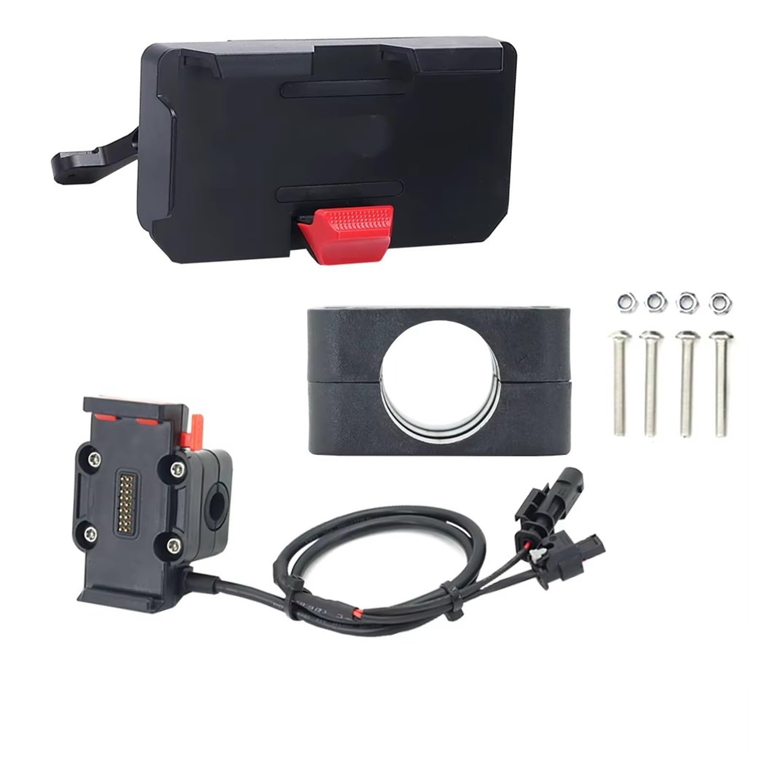Motorrad Telefon Halterung Für Benelli Für TRK702 Für TRK702X 2022- Motorrad GPS Telefon Halter USB & Drahtlose Ladegerät Navigation Halterung Ständer Fahrrad Handyhalterung(22mm - Base -Charger) von WTXXGQ