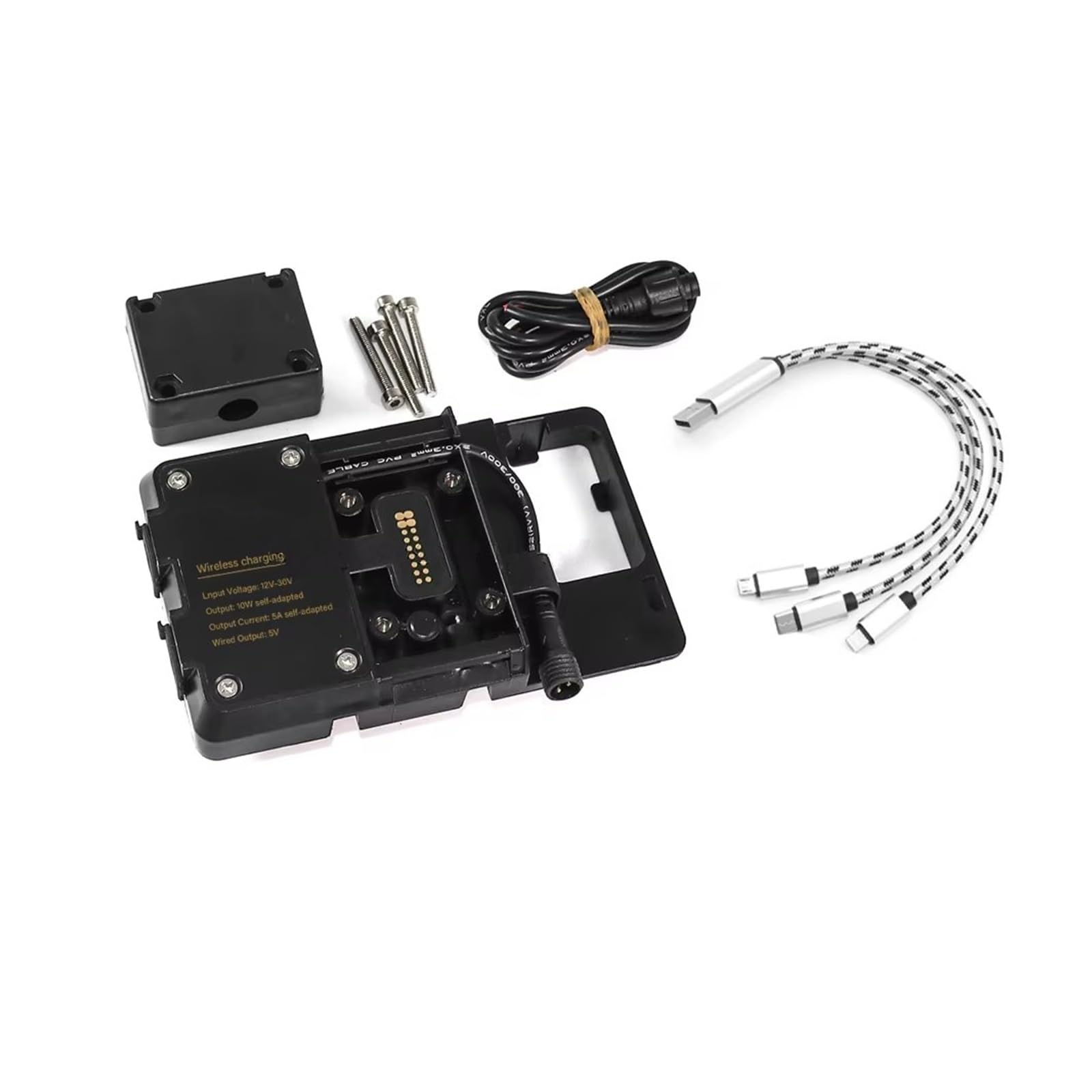 Motorrad Telefon Halterung Für Tiger 1200 GT Für Explorer 2022 - Motorrad GPS Telefon Windschutzscheibe Navigation GPS Platte Halterung Anzupassen Halter Fahrrad Handyhalterung(Wireless charging) von WTXXGQ