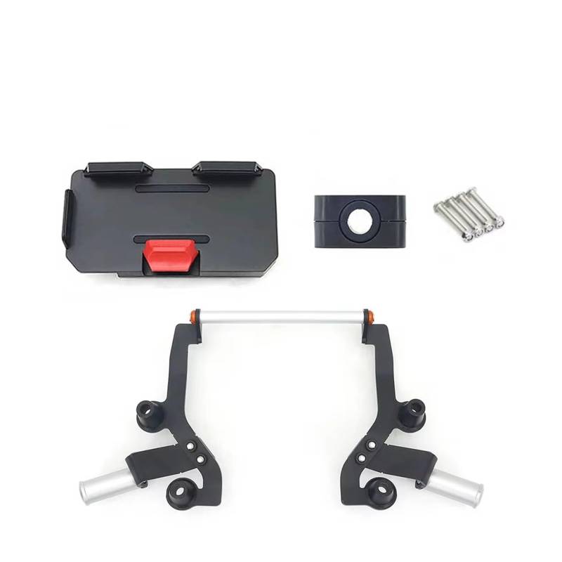 Motorrad Telefon Halterung Für X-MAX 300 Für XMAX300 2021 Motorrad GPS Telefon Halter USB Drahtlose Ladegerät Navigation Scheinwerfer Halterung Halterung Ständer Fahrrad Handyhalterung(12mm -Orange -H von WTXXGQ