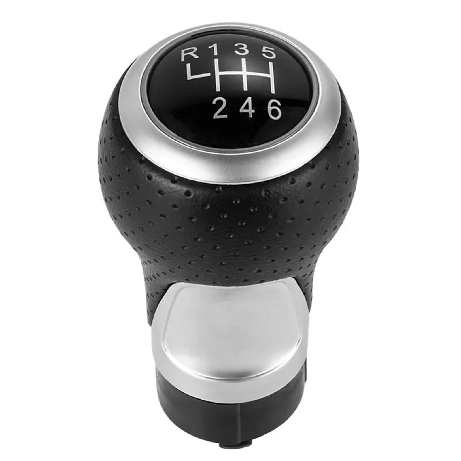 Schaltknauf Für A3 S3 8p 2003-2013 A4 S4 Q5 Für S-Line 2007-2015 Lederschalthebel Auto Schaltknauf 12mm 5/6-Gang-Griff Manuell Schaltknauf(Silver 6 Speed) von WTXXGQ