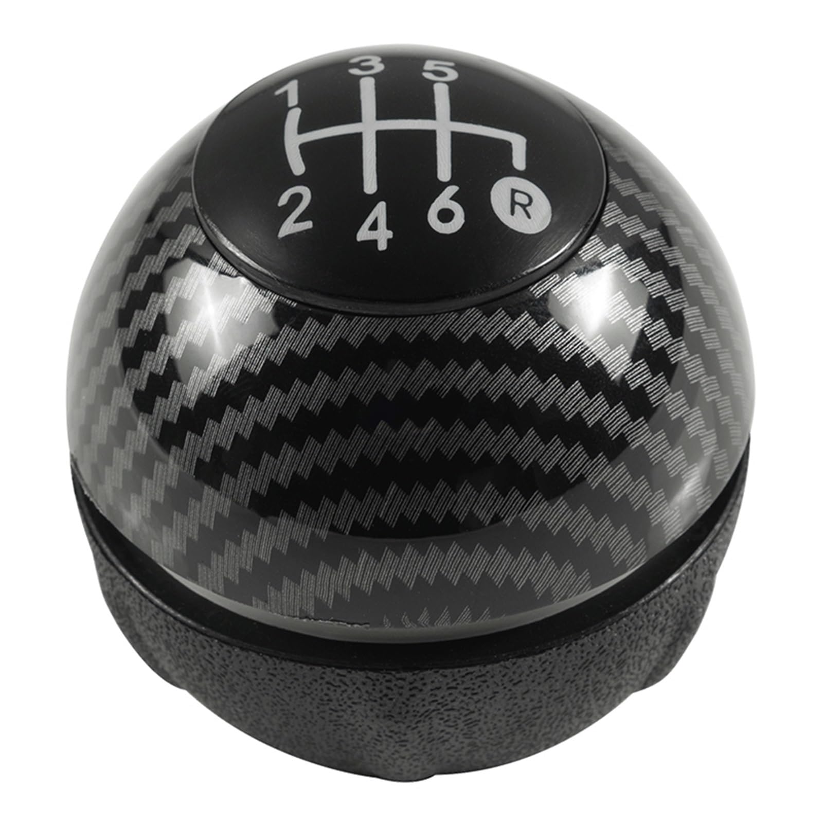 Schaltknauf Für FIAT Für 500 500C 2007-2018 5/6 Geschwindigkeit Getriebe Shift knopf Hebel Shifter Hand Stick Manuell Schaltknauf(6 Speed Carbonfiber) von WTXXGQ