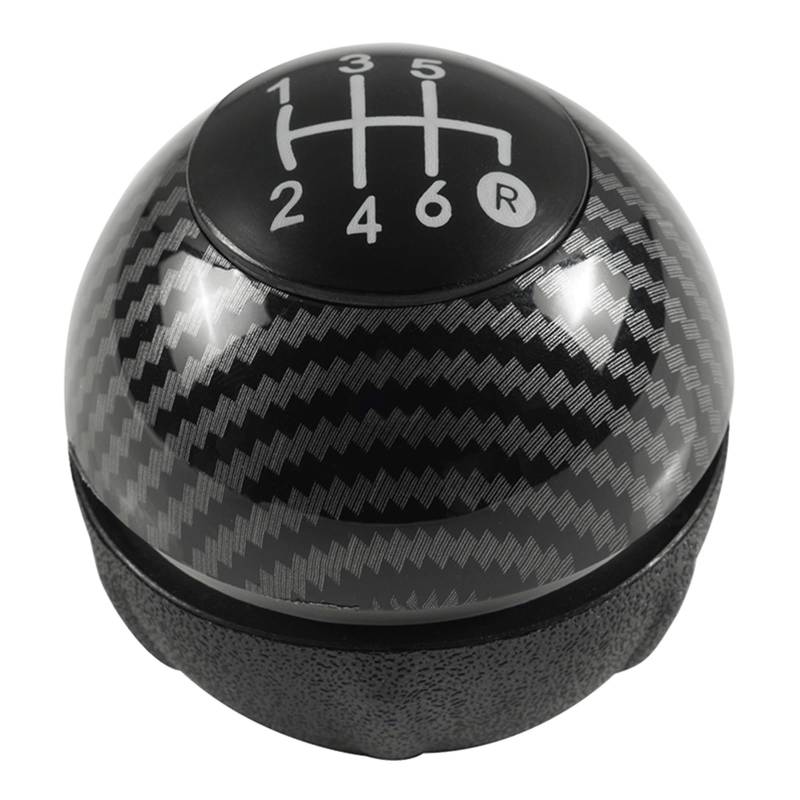 Schaltknauf Für FIAT Für 500 500C 2007-2018 5/6 Geschwindigkeit Getriebe Shift knopf Hebel Shifter Hand Stick Manuell Schaltknauf(6 Speed Carbonfiber) von WTXXGQ