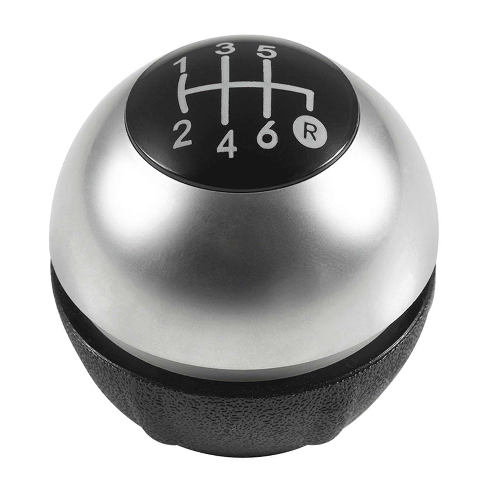 Schaltknauf Für FIAT Für 500 500C 2007-2018 5/6 Geschwindigkeit Getriebe Shift knopf Hebel Shifter Hand Stick Manuell Schaltknauf(6 Speed Silver) von WTXXGQ