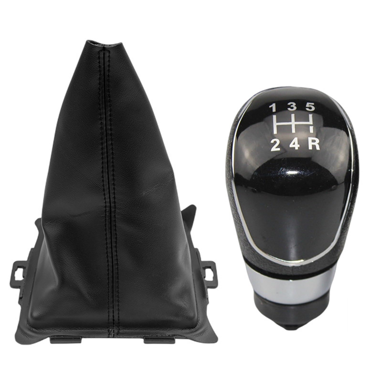 Schaltknauf Für Ford Für Fiesta 2008-2012 5/6 Geschwindigkeit Manueller Schaltknauf Hebel Schalthebel Gamasche Boot Abdeckung Fall Manuell Schaltknauf(5 Speed Black) von WTXXGQ