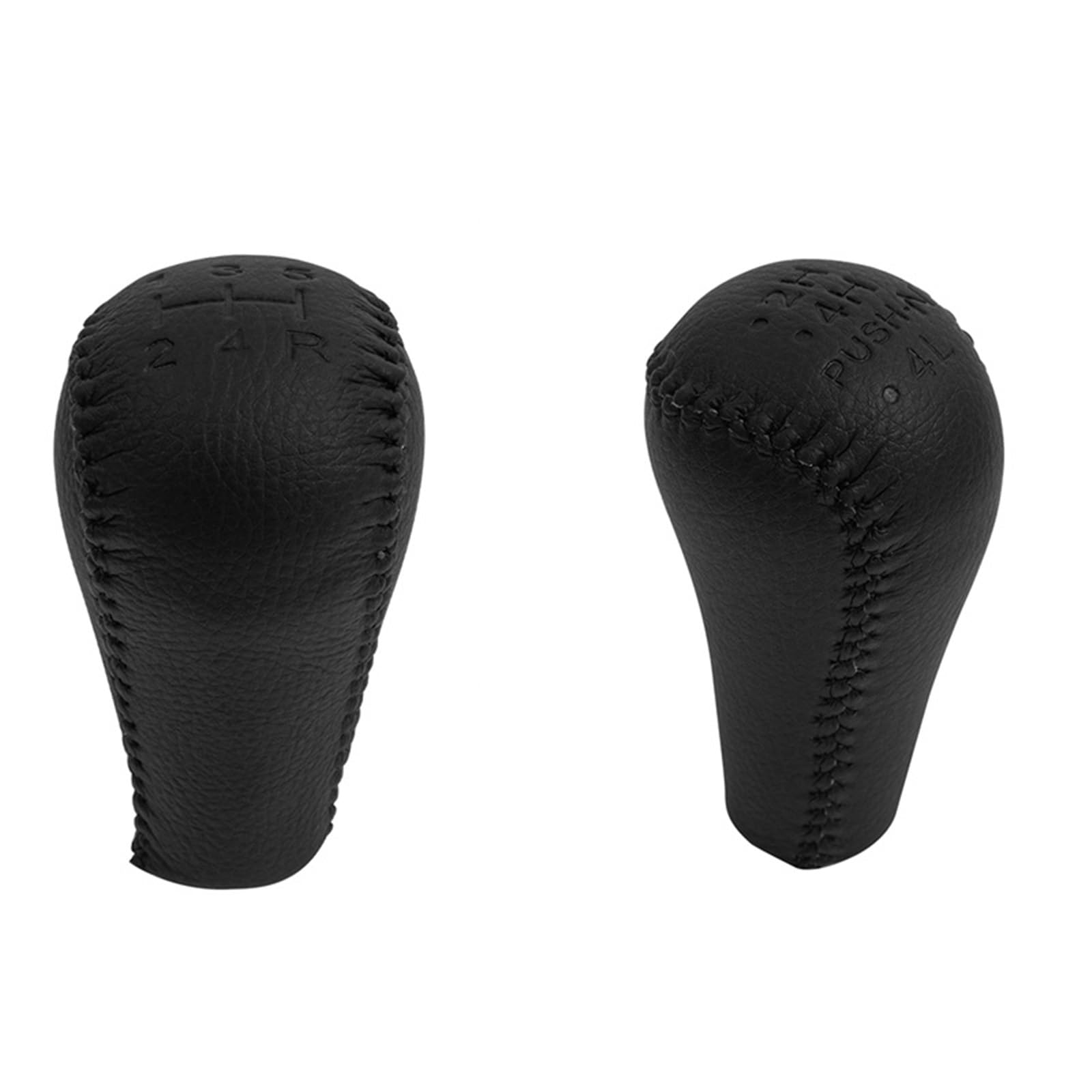 Schaltknauf Für Nissan Für Patrol GU Y61 Schaltgetriebe Leder Schaltknauf Gamasche Hebel Shiter Kopf Handball Manuell Schaltknauf(Black 2piece) von WTXXGQ