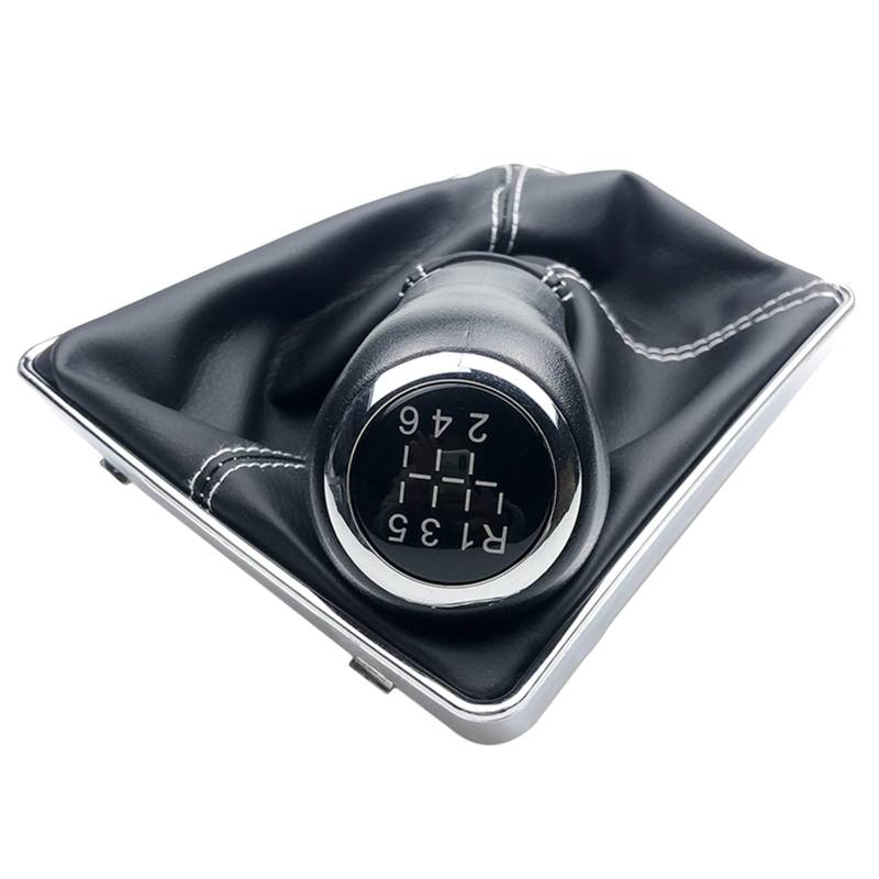 Schaltknauf Für OPEL Für Astra III H 1.6 Für Vauxhall 05-10 5/6-Gang-Schaltknauf Handballhebel-Gamaschenmanschette Handbremsenabdeckungsfall Manuell Schaltknauf(White 6 Speed) von WTXXGQ
