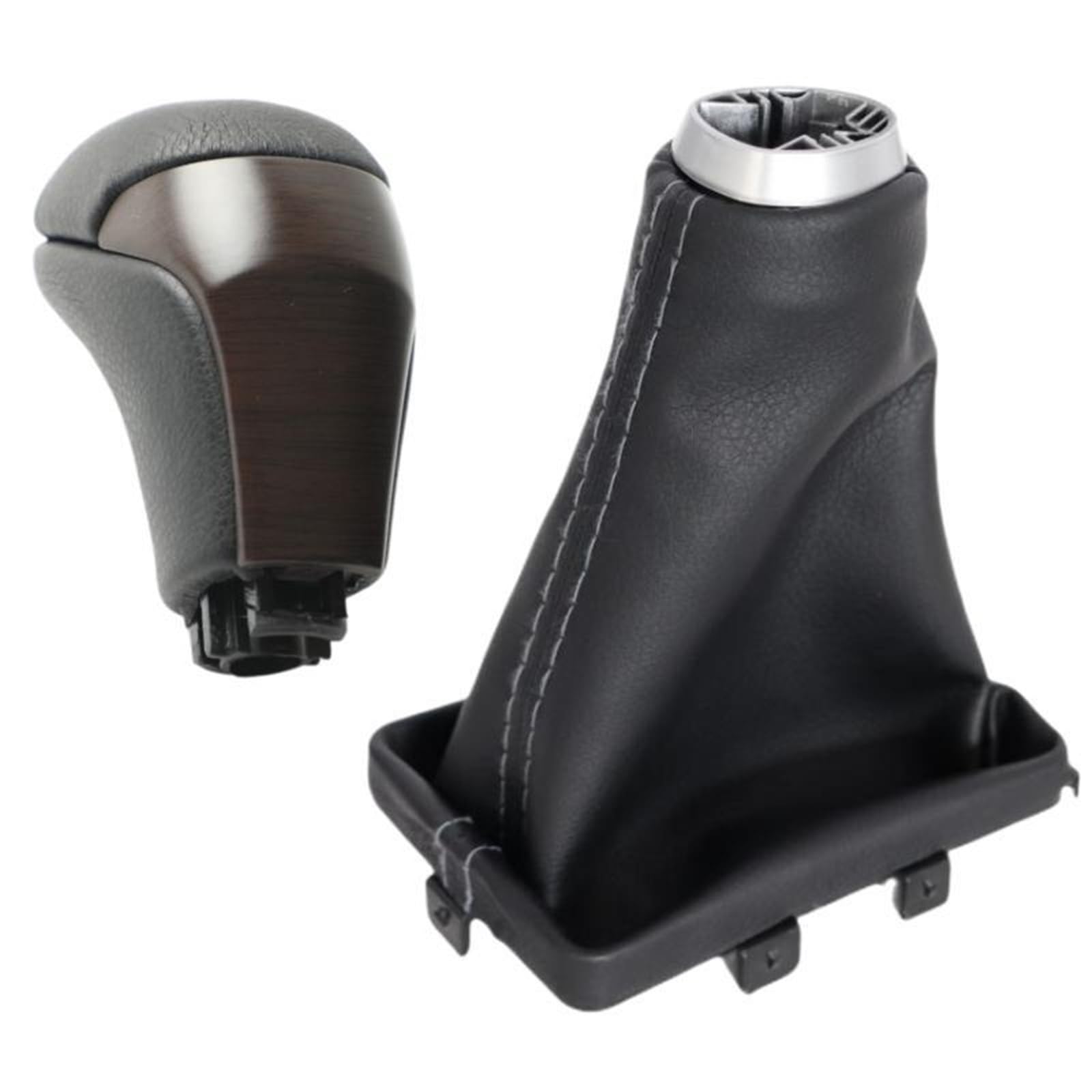 Schaltknauf Für Toyota Für Highlander Für Land Für Cruiser Für Prado Automatischer Schaltknauf Griff Boot Cover Manuell Schaltknauf(Black Wood Case) von WTXXGQ
