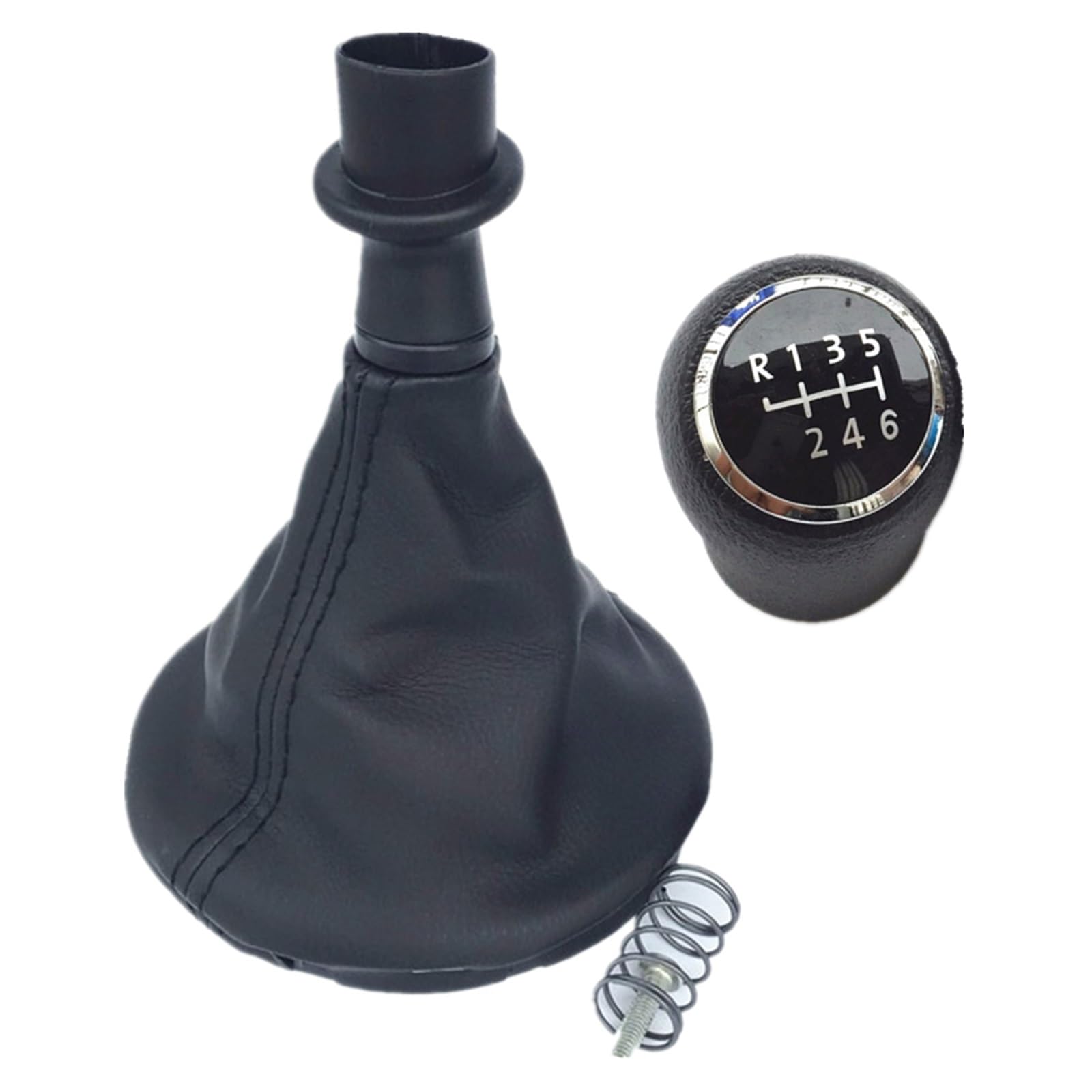 Schaltknauf Für VW Für Transporter T5 T5.1 T6 Gp 2003-2019 5/6 Geschwindigkeit Schaltknauf Griff Gaitor Boot Abdeckung Fall Manuell Schaltknauf(6 Speed Case Black) von WTXXGQ