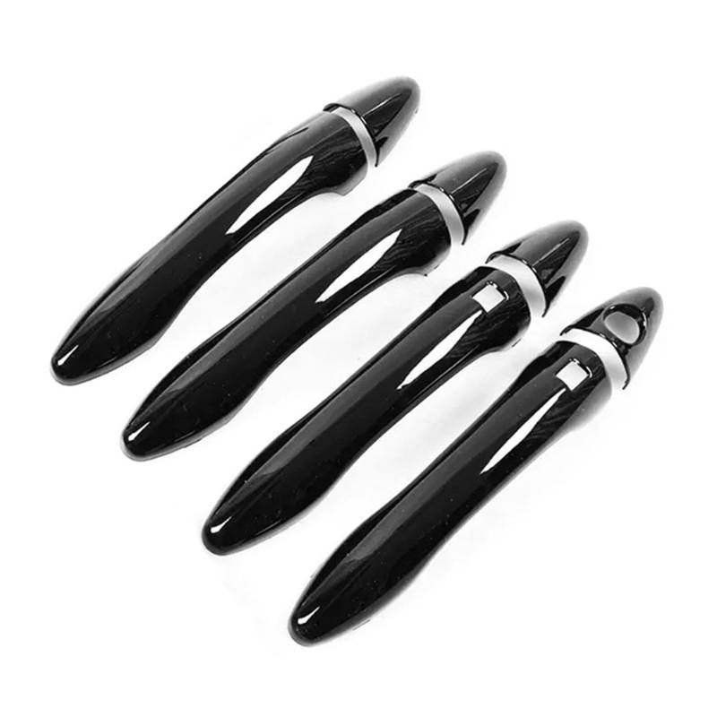 Vorderer Linker Außengriff Für Kia Für Optima K5 2011-2015 Auto Carbon Faser Stil Außentür Griff Molding Abdeckung Trim Aufkleber Dekor Auto Zubehör(Smart Type Black) von WTXXGQ