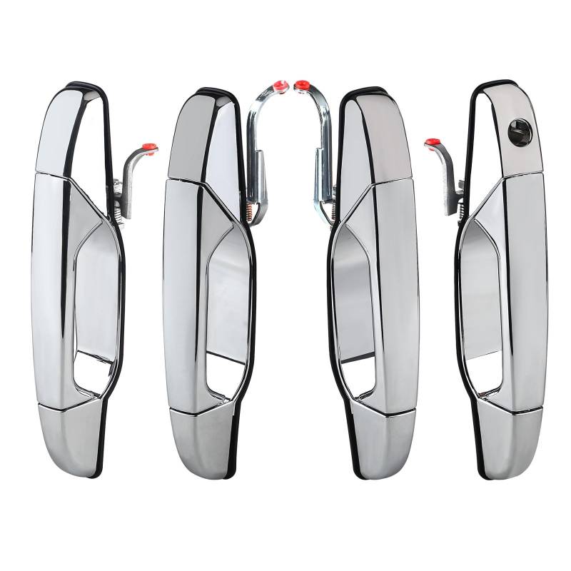 Vorderer Linker Außengriff Für Sierra Für Yukon Außen Chrom Türgriff Pickup Außentürgriff 20828237(1 Set Chrome (4piece)) von WTXXGQ