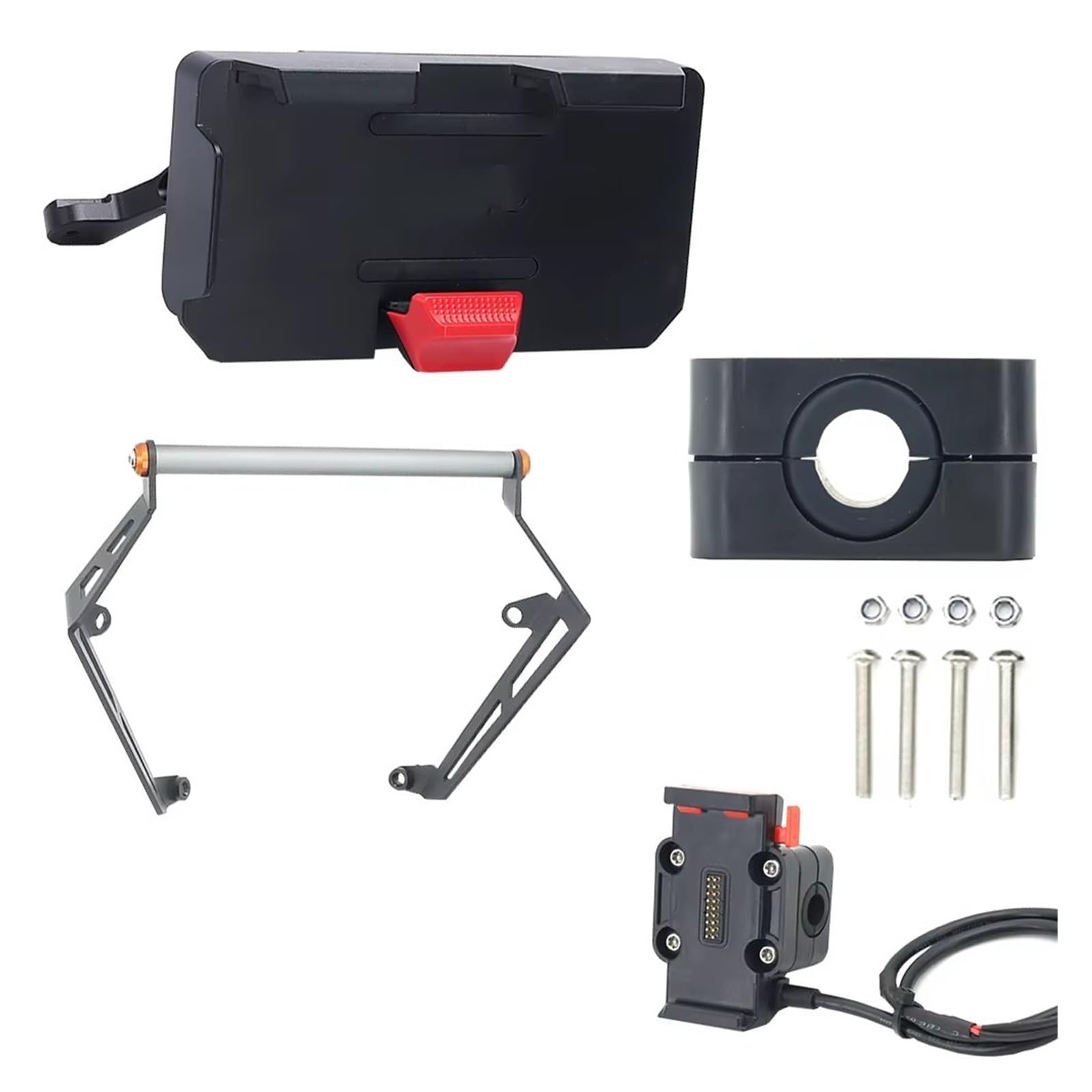 WTXXGQ Motorrad Telefon Halterung Für Benelli Für TRK702 Für TRK702X 2022- Motorrad GPS Telefon Halter USB & Drahtlose Ladegerät Navigation Halterung Ständer Fahrrad Handyhalterung(12mm - 1 Set) von WTXXGQ