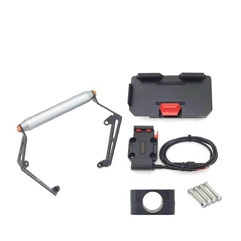 WTXXGQ Motorrad Telefon Halterung Für Benelli Für TRK702 Für TRK702X 2022- Motorrad GPS Telefon Halter USB & Drahtlose Ladegerät Navigation Halterung Ständer Fahrrad Handyhalterung(22mm - 1 Set) von WTXXGQ
