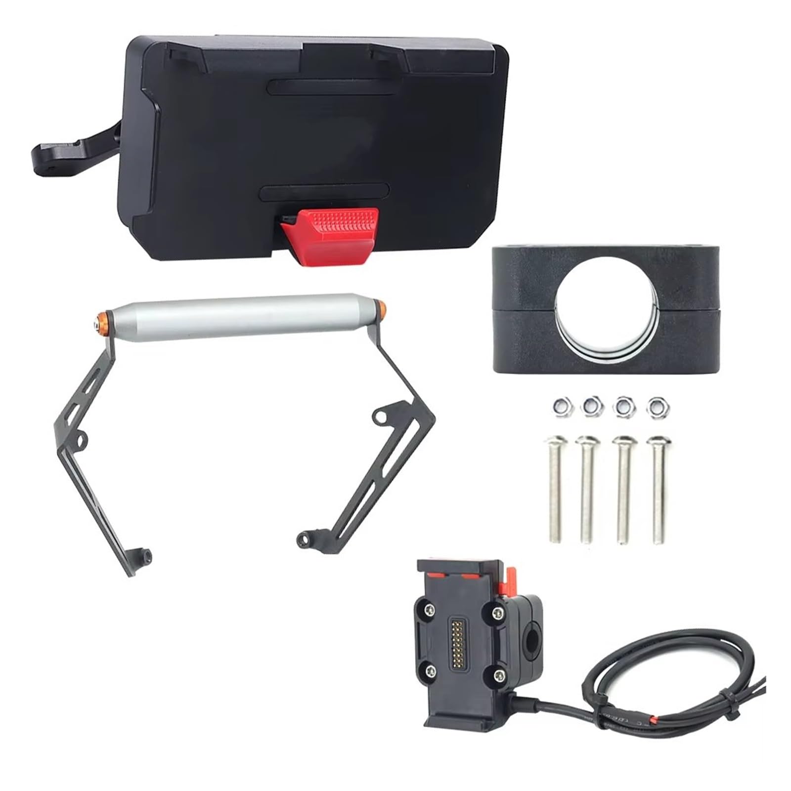 WTXXGQ Motorrad Telefon Halterung Für Benelli Für TRK702 Für TRK702X 2022- Motorrad GPS Telefon Halter USB & Drahtlose Ladegerät Navigation Halterung Ständer Fahrrad Handyhalterung(22mm - 1 Set) von WTXXGQ
