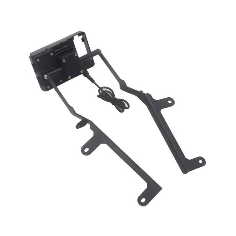 WTXXGQ Motorrad Telefon Halterung Für Forza 750 2021 Motorrad Handy-Navigation GPS Halterung Bord Halter Unterstützung Schwarz Kits USB Lade Fahrrad Handyhalterung(12mm Set) von WTXXGQ