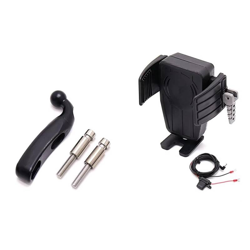 WTXXGQ Motorrad Telefon Halterung Für Gold Für Flügel GL1800 F6B 2018-2021 Motorrad GPS Telefon Halter Drahtlose Lade Navigation Halterung Barsch Montieren Fahrrad Handyhalterung(AE) von WTXXGQ