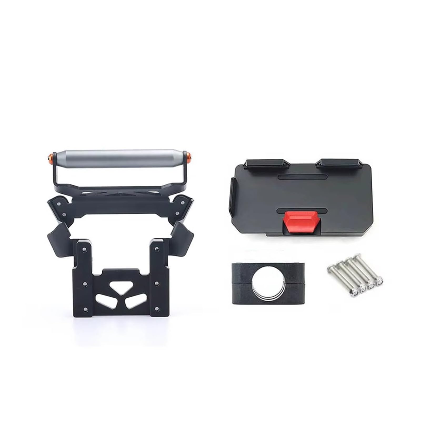 WTXXGQ Motorrad Telefon Halterung Für NSS350 2021 2022 2023 Motorrad GPS Telefon USB & Drahtlose Ladegerät Navigation Halterung Halter Halterung Ständer Fahrrad Handyhalterung(22mm - Black 1 Set) von WTXXGQ