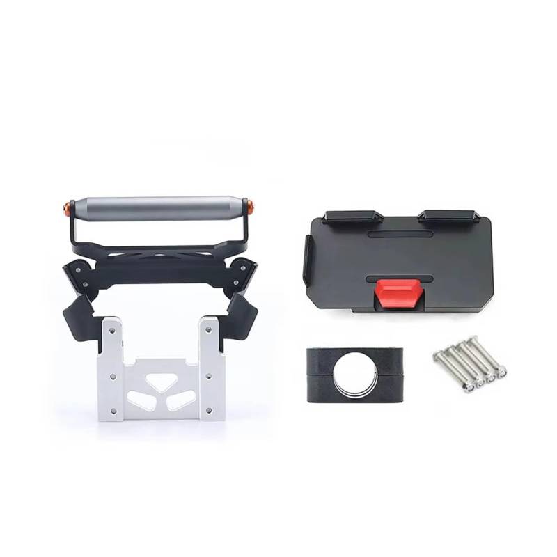 WTXXGQ Motorrad Telefon Halterung Für NSS350 2021 2022 2023 Motorrad GPS Telefon USB & Drahtlose Ladegerät Navigation Halterung Halter Halterung Ständer Fahrrad Handyhalterung(22mm - Silver 1 Set) von WTXXGQ