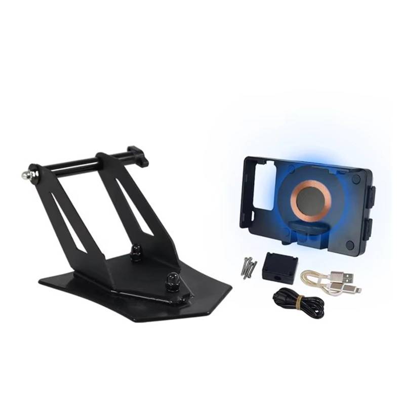 WTXXGQ Motorrad Telefon Halterung Für R 1250 RT R1250RT 2021 2022 2023 Motorrad Navigation Halterung GPS Halterung Gerät Träger SMART Phone Anzupassen Halter Fahrrad Handyhalterung(Wireless Charging) von WTXXGQ