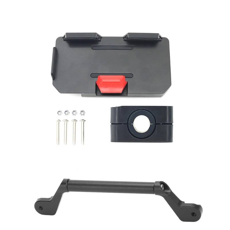 WTXXGQ Motorrad Telefon Halterung Für Tiger 1200 GT Pro 2023-12MM 22MM Motorrad GPS Telefon Halter USB Drahtlose Ladegerät Navigation Halterung Montieren Fahrrad Handyhalterung(12mm-Black-Holder) von WTXXGQ