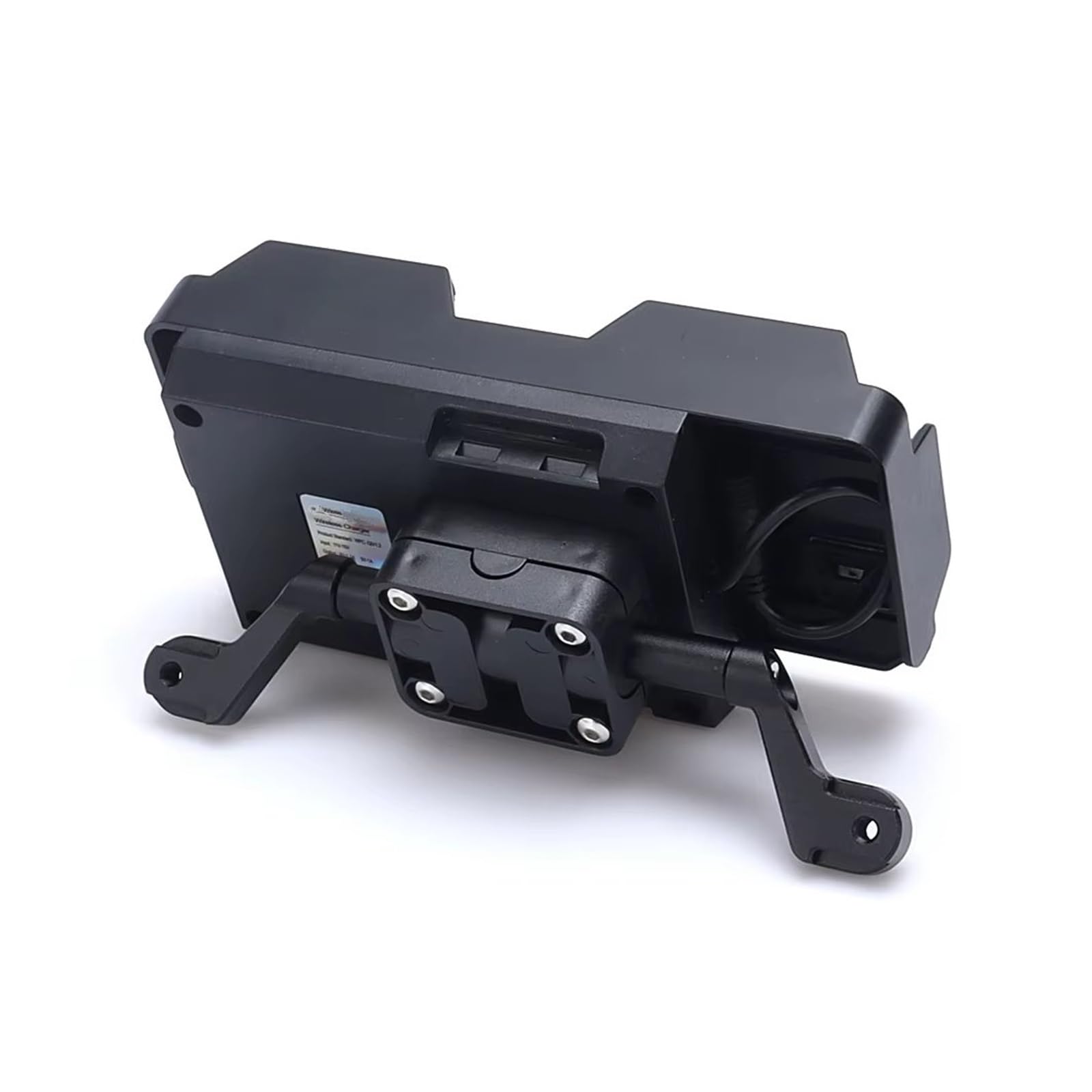 WTXXGQ Motorrad Telefon Halterung Für Tiger 1200 GT Pro 2023 Motorrad GPS Navigation Platte Halterung Windschutzscheibe Ständer Handy Halter Fahrrad Handyhalterung(Wireless Black 12MM) von WTXXGQ