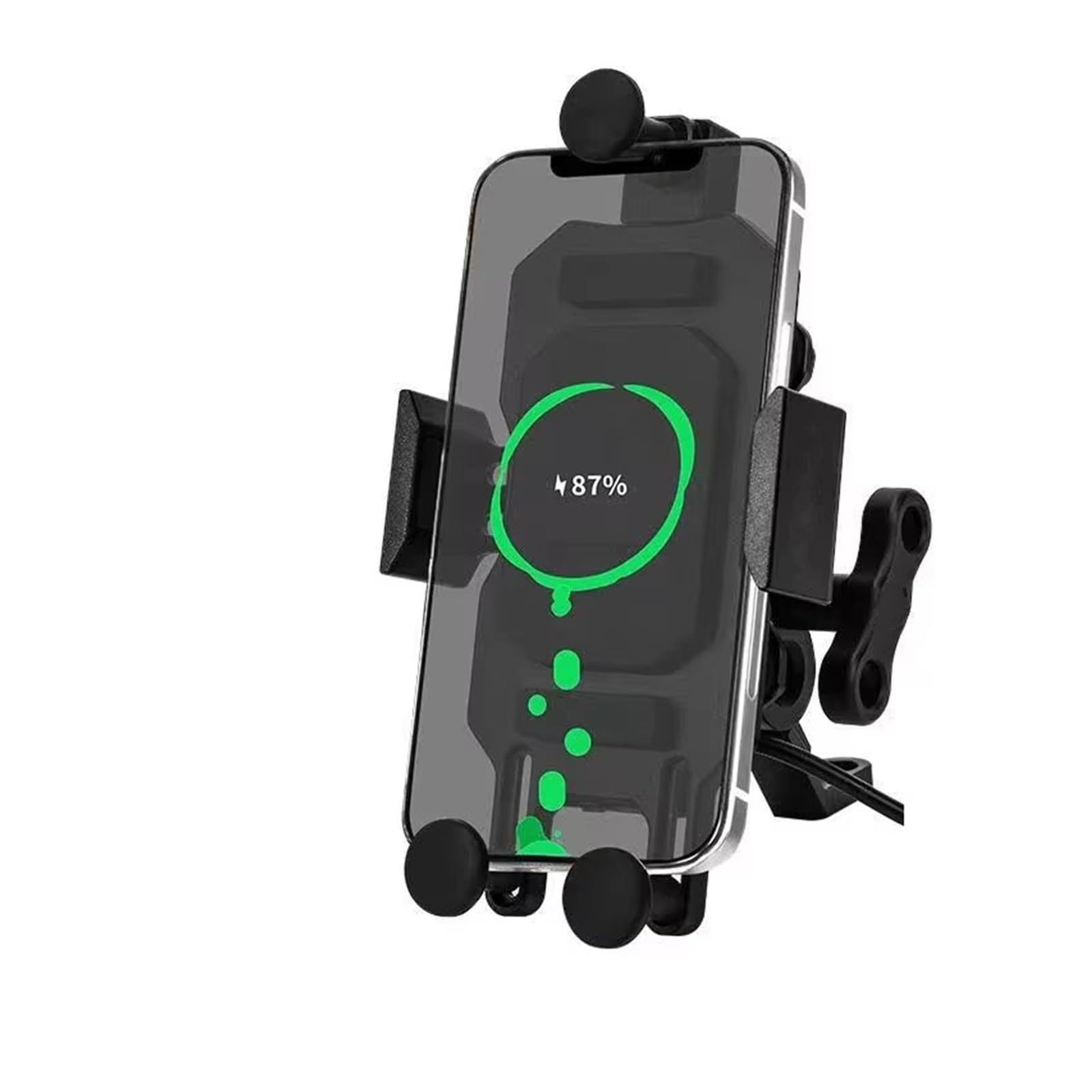 WTXXGQ Motorrad Telefon Halterung Motorrad Reiten Handy-Navigation Halterung Fahrrad Handy Unterstützung Halterung Schnelle Lade Drahtlose Ladegerät Fahrrad Handyhalterung(E) von WTXXGQ