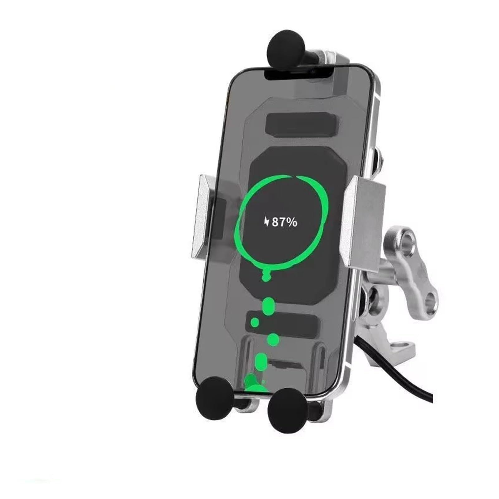 WTXXGQ Motorrad Telefon Halterung Motorrad Reiten Handy-Navigation Halterung Fahrrad Handy Unterstützung Halterung Schnelle Lade Drahtlose Ladegerät Fahrrad Handyhalterung(F) von WTXXGQ