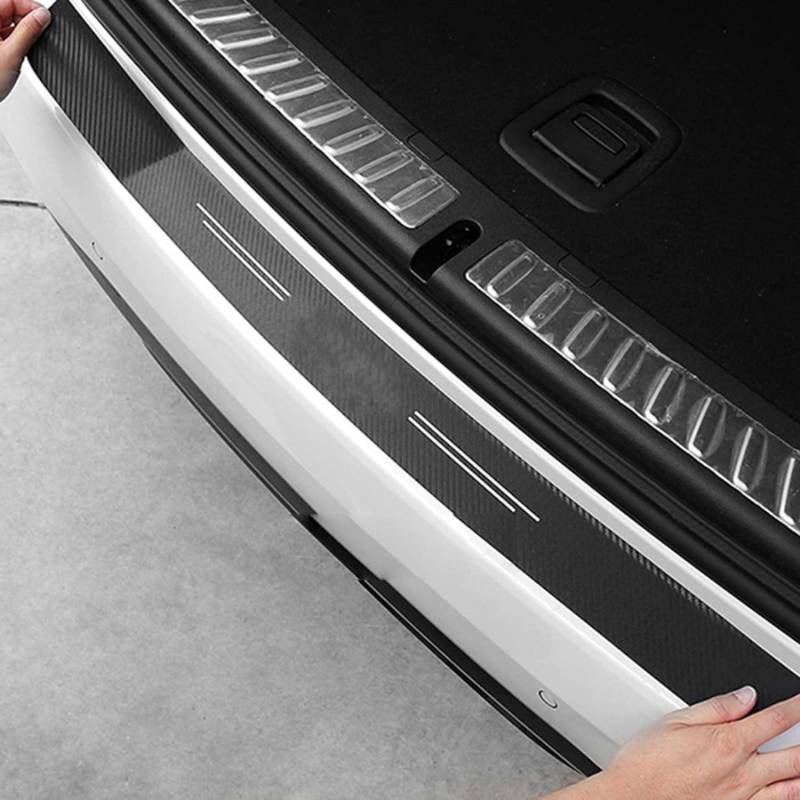 Auto Ladekantenschutz Schutzfolie für Mitsubishi Outlander 3 (III) Facelift I 2018-2021, Auto Kohlefaser Kantenschutz Kratzfest Aufkleber Stoßstangenschutz Kofferraum von WUDILIYI