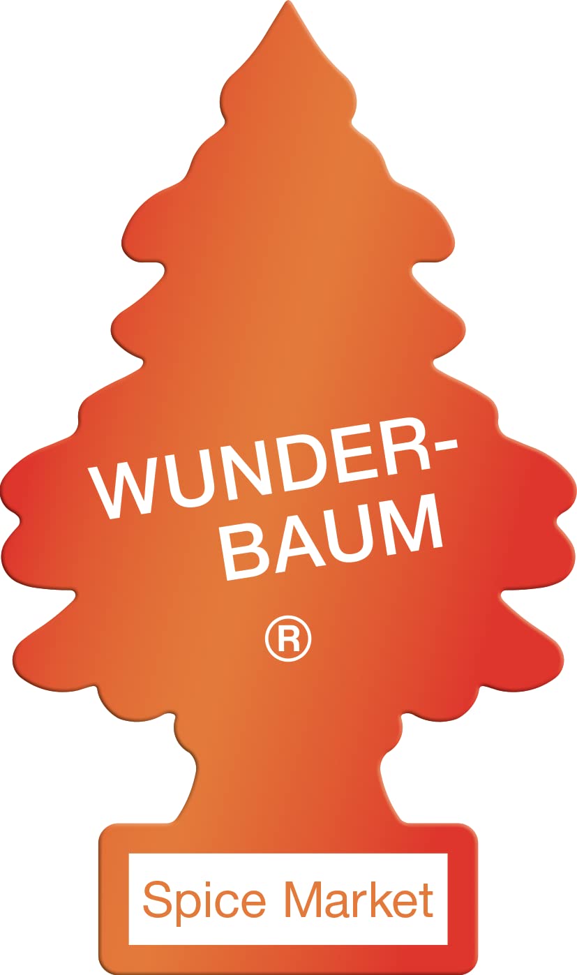 WUNDER-BAUM Auto-Lufterfrischer - Anhänger für langanhaltenden Duft im Auto oder zu Hause - Spice Market - 1 Stück von WUNDER-BAUM