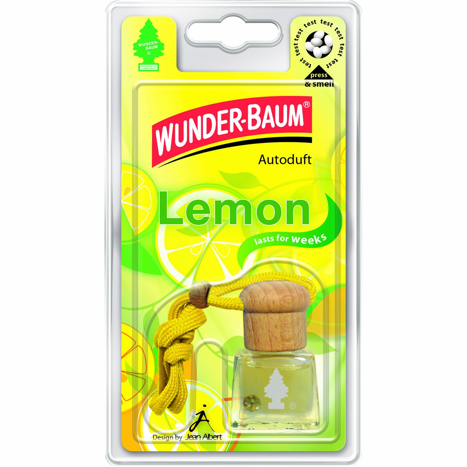 Wunder-Baum 461201/4 Lufterfrischer 4-er Set Duftflakon Lemon von WUNDER-BAUM