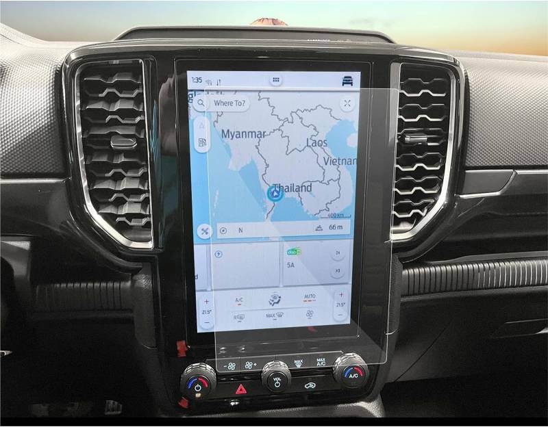 WUPEDI, for Ford, Ranger 2024 10,1 Zoll Auto LCD Touchscreen Navigation GPS Schutz Zubehör gehärtetem Glas Film Auto Displayschutzfolie von WUPEDI