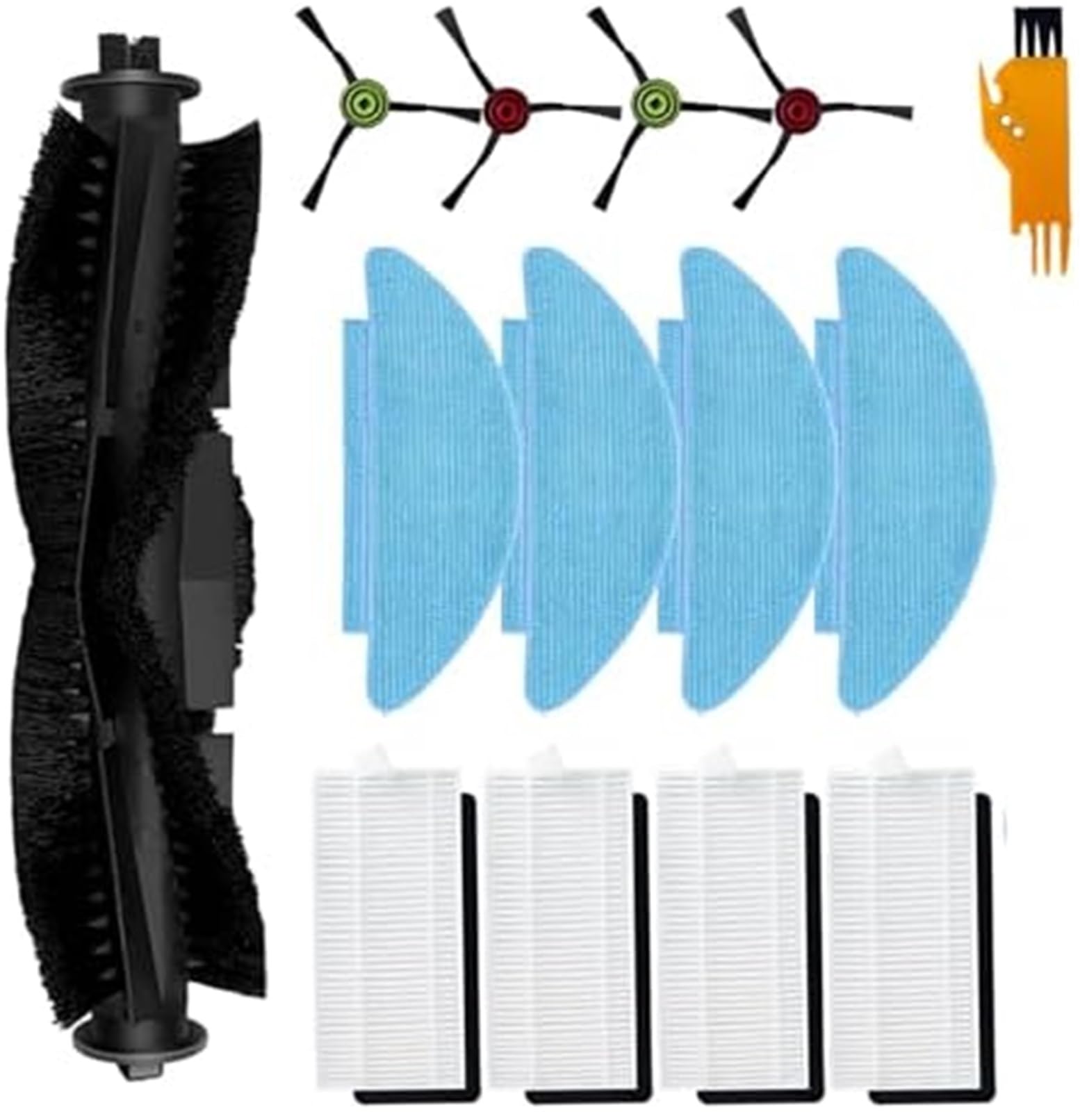 WUPEDI 14-teiliger Ersatz, for Lubluelu SL60D SG60 SL61, for Tikom L8000 L8000 Pro L9000 L9000 Pro, for Laresar L6 Nex, for HONITURE Q6 SE, 1 Hauptbürste, 4 Seitenbürsten, 4 Hepa-Filter, 4 Wischpads, WUPEDI 14-teiliger Ersatz, for Lubluelu SL60D SG60 SL61, for Tikom L8000 L8000 Pro L9000 L9000 Pro, for Laresar L6 Nex, for HONITURE Q6 SE, 1 Hauptbürste, 4 Seitenbürsten, 4 Hepa-Filter, 4 Wischpads, von WUPEDI