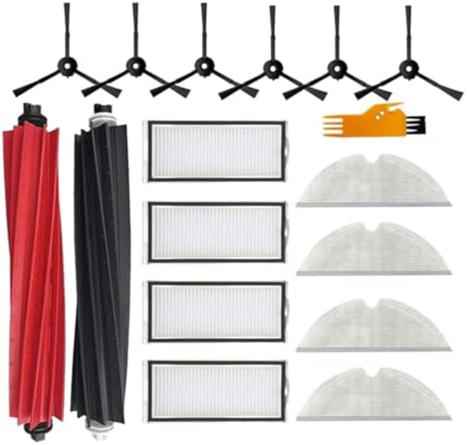 WUPEDI 17-teiliges Ersatzzubehör for Roborock, Q8 Max, Q8 Max+, Q5 Pro, Q5 Pro+, Ersatzteile for Roboterstaubsauger, 2 Hauptwalzenbürsten, 6 Seitenbürsten, 4 Filter, 4 Wischpads, 1 Reinigungswerkzeug WUPEDI 17-teiliges Ersatzzubehör for Roborock, Q8 Max, Q8 Max+, Q5 Pro, Q5 Pro+, Ersatzteile for Roboterstaubsauger, 2 Hauptwalzenbürsten, 6 Seitenbürsten, 4 Filter, 4 Wischpads, 1 Reinigungswerkzeug von WUPEDI