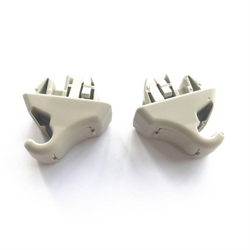 WUPEDI 2 Stück Auto Sonnenblende Haken Clip Halterung Grau Beige, for Mitsubishi, Pajero Montero III 2000-2006 V73 V77 V93 V97 Auto-Sonnenblenden-Clip von WUPEDI