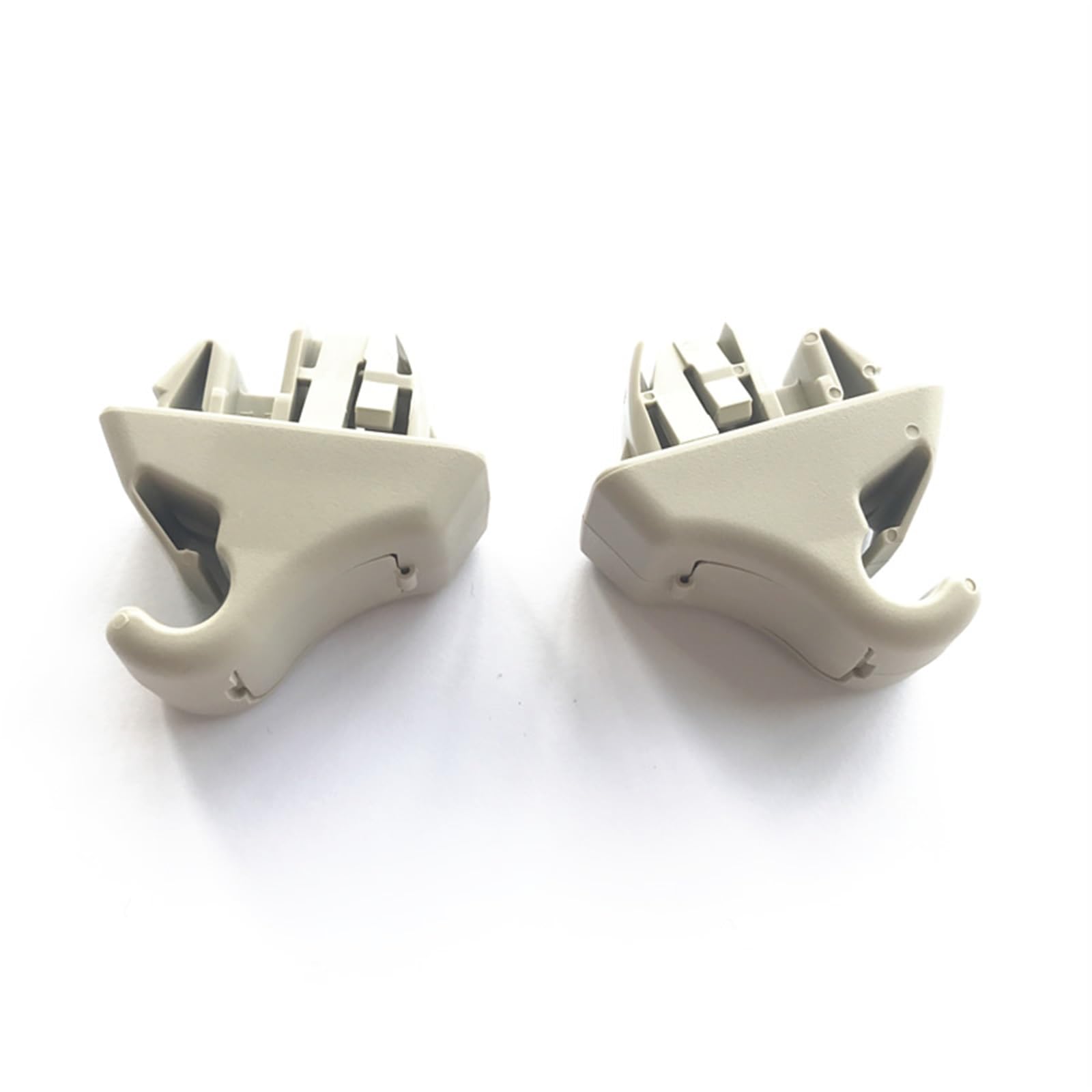WUPEDI 2 Stück Auto-Sonnenblenden-Haken-Clip-Halterung, for Mitsubishi, for Pajero, for Montero III 2000-2006 V73 V77 V93 V97 Grau Beige Auto-Sonnenblenden-Clip(2pcs beige) von WUPEDI