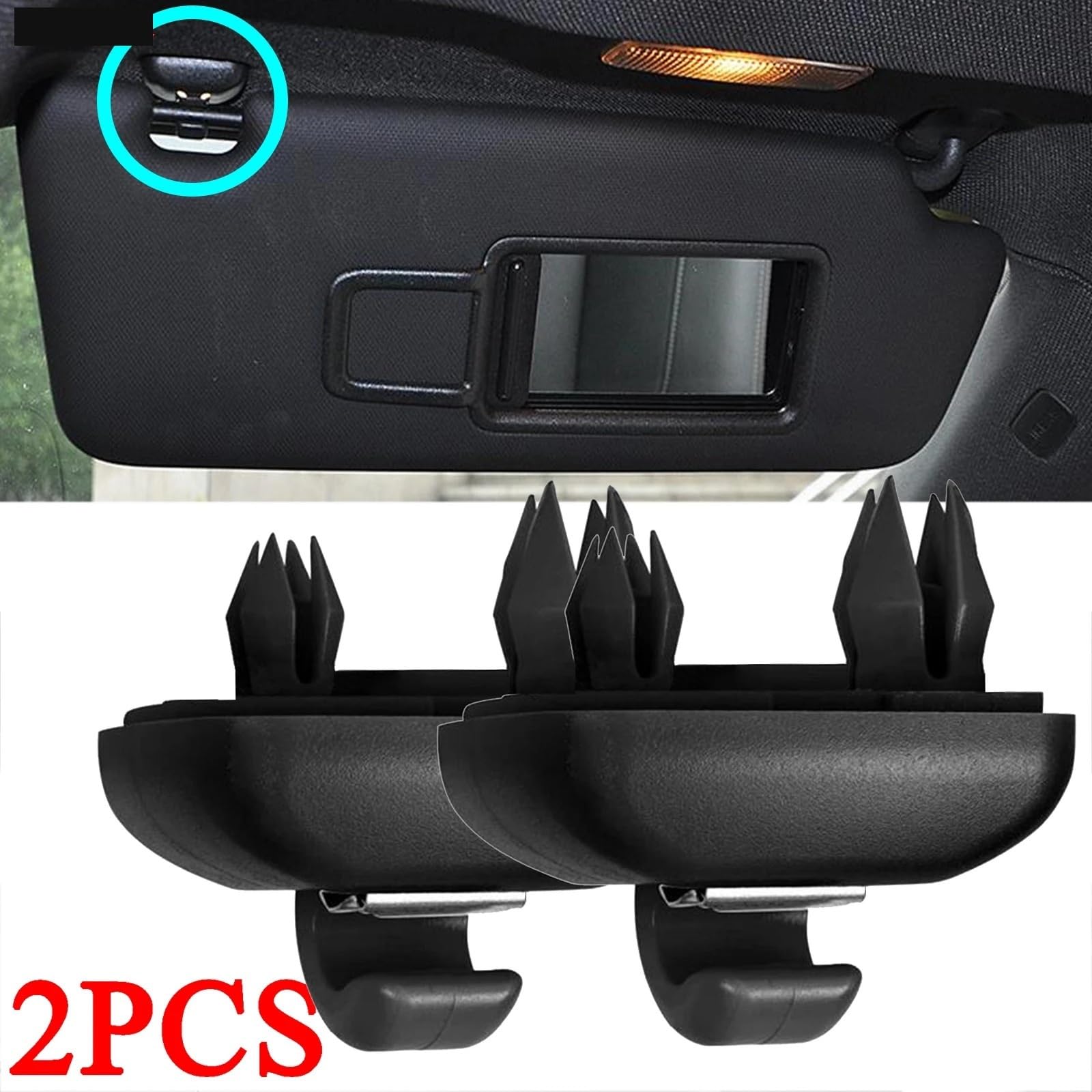 WUPEDI 2 Teile/Satz Innen Grau Sonnenblende Clip Halter Haken Halterung Aufhänger, for, for A1 A3 A4 A5 Q3 Q5 S3 S4 S5 TT, for ALLROAD, Grau Auto-Sonnenblenden-Clip(Black) von WUPEDI