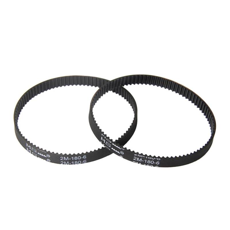 WUPEDI 2 stücke Zahnriemen 2M-180-6 Umfang 180mm Breite 6mm Zähne 90 Synchron Förder Ersatzteil Staubsauger Staubsaugerriemen von WUPEDI