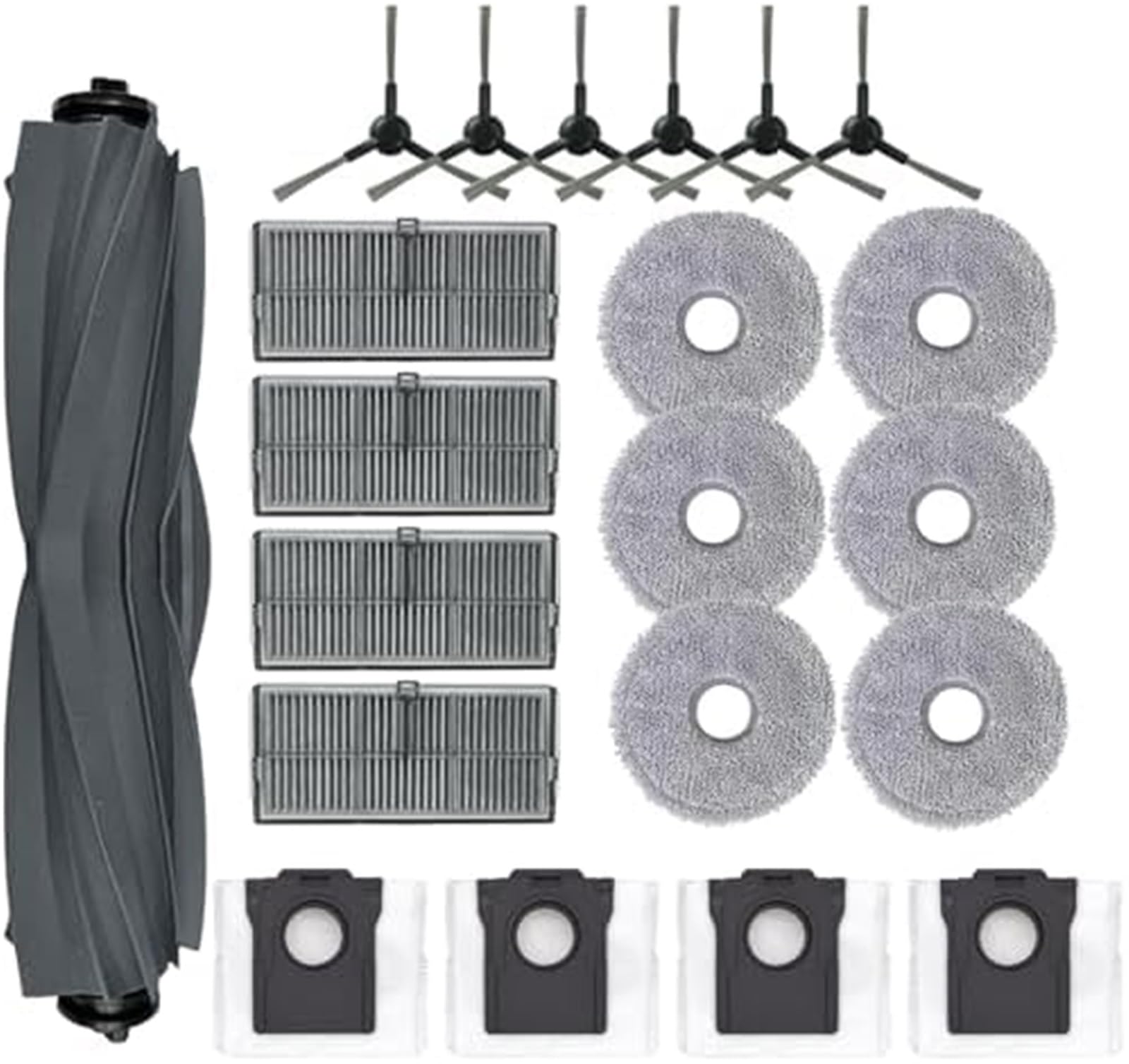 WUPEDI 21-teiliges Zubehör for Dreame, Mova E30 Ultra Staubsauger, 1 Hauptbürste, 6 Seitenbürsten, 4 Filter, 6 Wischpads, 4 Staubbeutel Staubsauger-Mopp-Pads WUPEDI 21-teiliges Zubehör for Dreame, Mova E30 Ultra Staubsauger, 1 Hauptbürste, 6 Seitenbürsten, 4 Filter, 6 Wischpads, 4 Staubbeutel Staubsauger-Mopp-Pads von WUPEDI