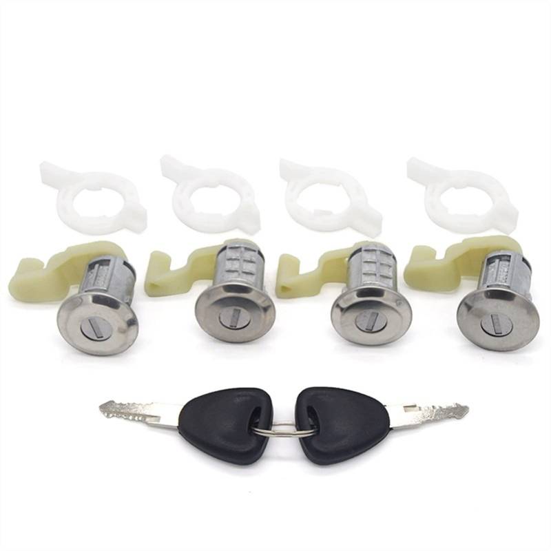 WUPEDI 4-teiliges Türschloss mit 2 gleichen Schlüsseln, for Renault, CLIO II 1998–2005 7701472806 von WUPEDI