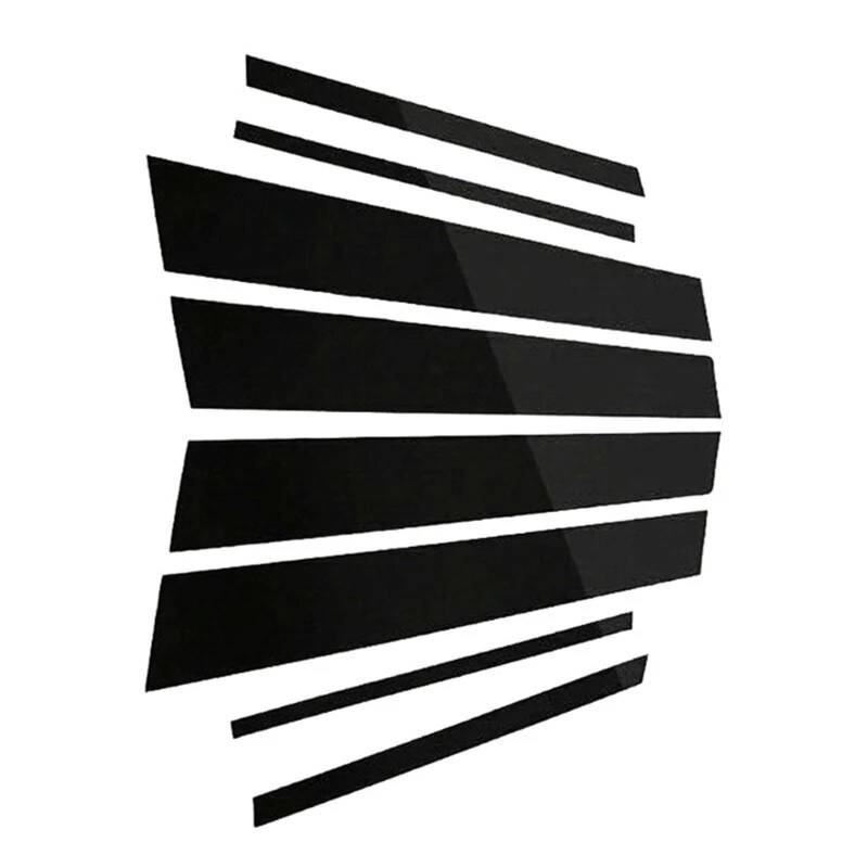 WUPEDI 8PCS polierte Säulenpfosten, for Toyota, for RAV4 2007-2012, Fensterverkleidungsabdeckung BC-Säulenaufkleber Autofensterverkleidung von WUPEDI