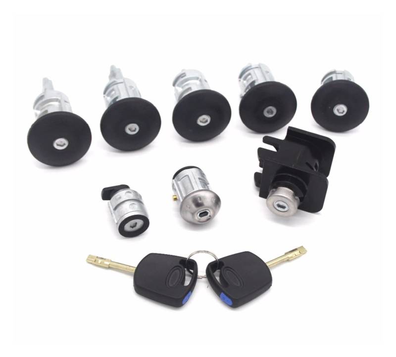 WUPEDI 9-teiliges komplettes Schloss-Set und 2 Schlüssel, for Ford, Transit Connect 2002–2013 von WUPEDI