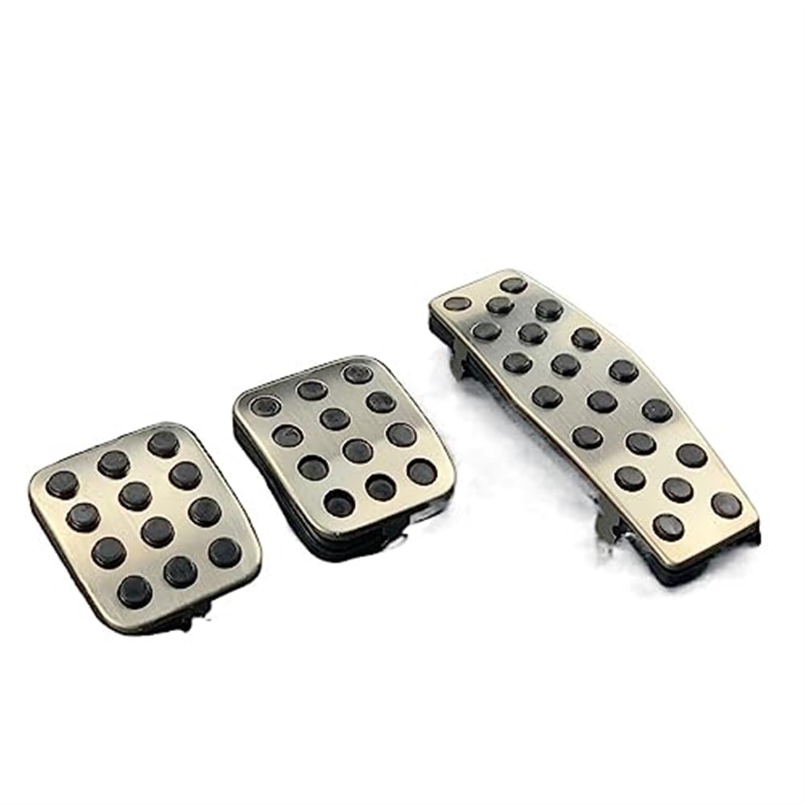 WUPEDI Abdeckplatte for Gaspedal aus Edelstahl for Gasbremse und Kupplung, for Chevrolet, Aveo Sonic, Auto-Styling, Autozubehör, Fußpedalabdeckung Autopedalabdeckung(Black Manual 3PCS) von WUPEDI