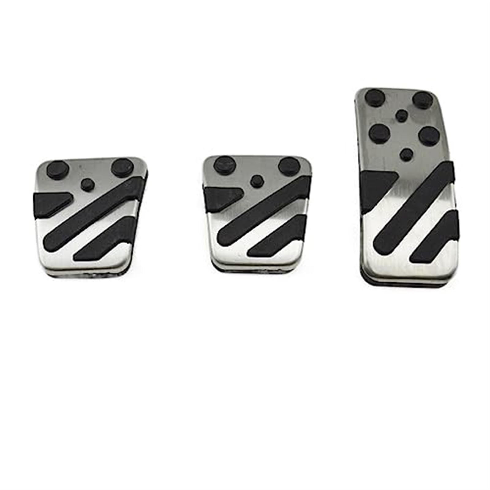 WUPEDI Aluminium Auto Gaspedal Gas Bremspedal Kupplung Pedale Abdeckungen, for Mitsubishi, Eclipse Cross 2018 2019 Zubehör Fußpedal Abdeckung Autopedalabdeckung(Black MT 3PCS) von WUPEDI