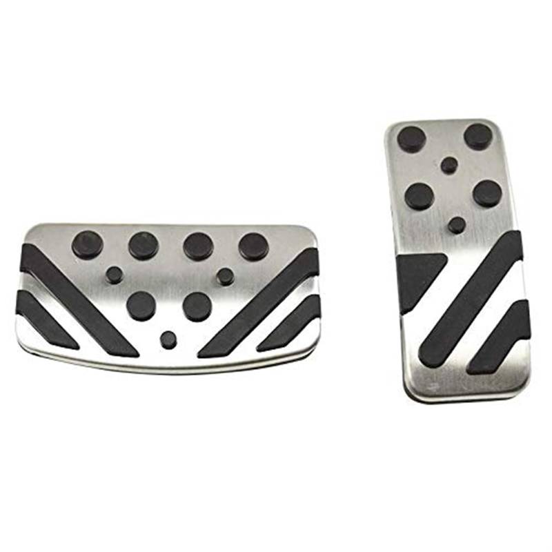 WUPEDI Aluminium Auto Gaspedal Gas Bremspedal Kupplung Pedale Abdeckungen, for Mitsubishi, Eclipse Cross 2018 2019 Zubehör Fußpedal Abdeckung Autopedalabdeckung(Black at 2PCS) von WUPEDI
