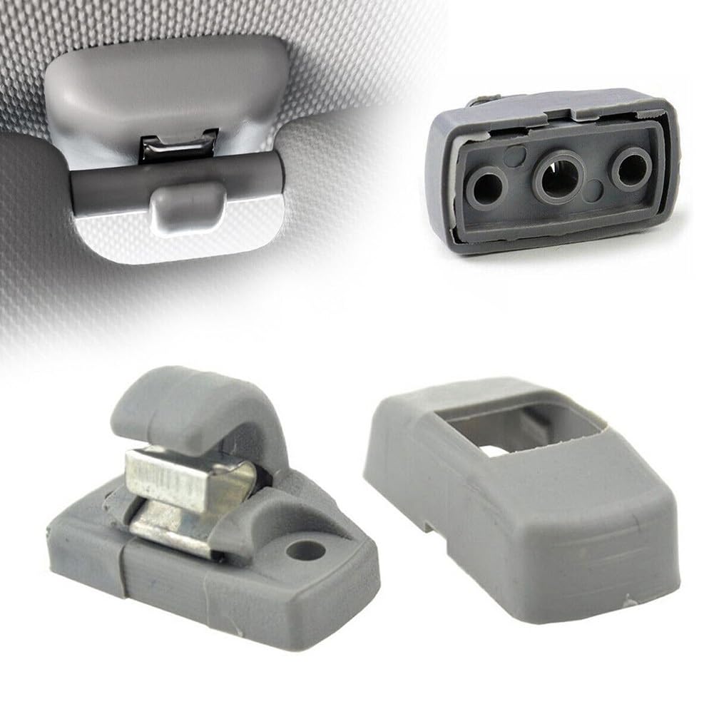 WUPEDI Aufhänger Halterung Clip Sonnenblende Versorgung 1 Stück 3B0857561B Halterung Auto Clip Montage, for Golf, for Passat, Teile Auto-Sonnenblenden-Clip(Grey) von WUPEDI