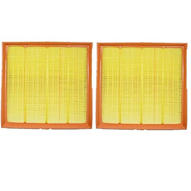 WUPEDI Auto-Luftfilter-Innenraumfilter, for Cadillac, SRX 2009–2017 2.8AT 3.0AT 3.6AT Modellfiltersatz OEM 20897358 13271190 13271191(Yellow 2 Pcs Air Filter) von WUPEDI