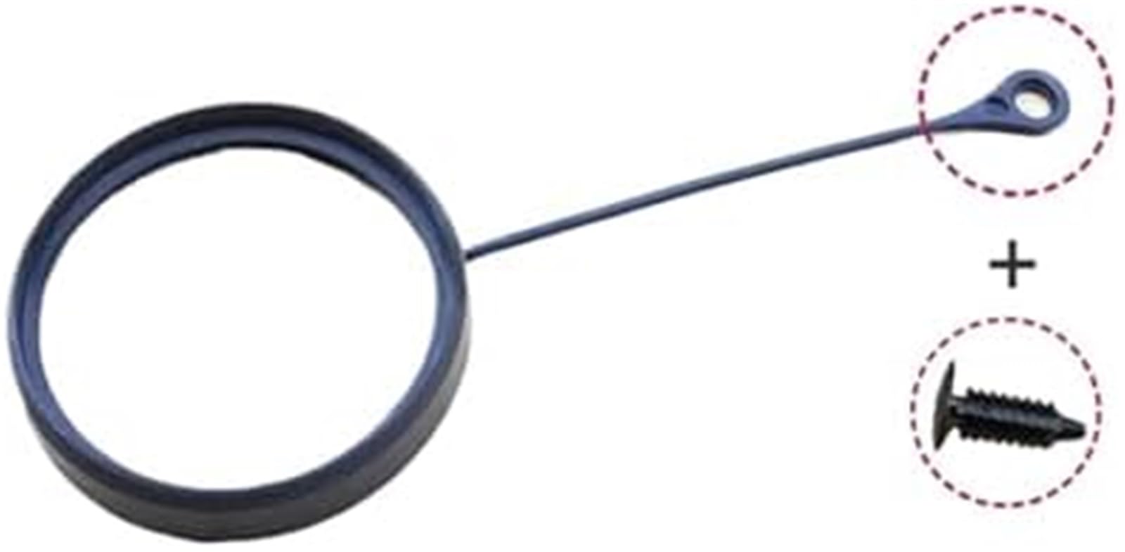 WUPEDI Auto-Tankdeckel-Abdeckungsleitung, Kabelseilring A2214700605, for Mercedes-Benz, for ACES W211 W203 W204 W210 W124 W202 W212 W220 Tankdeckel-Halterung fürs Auto(Black Old Type with Clip) von WUPEDI