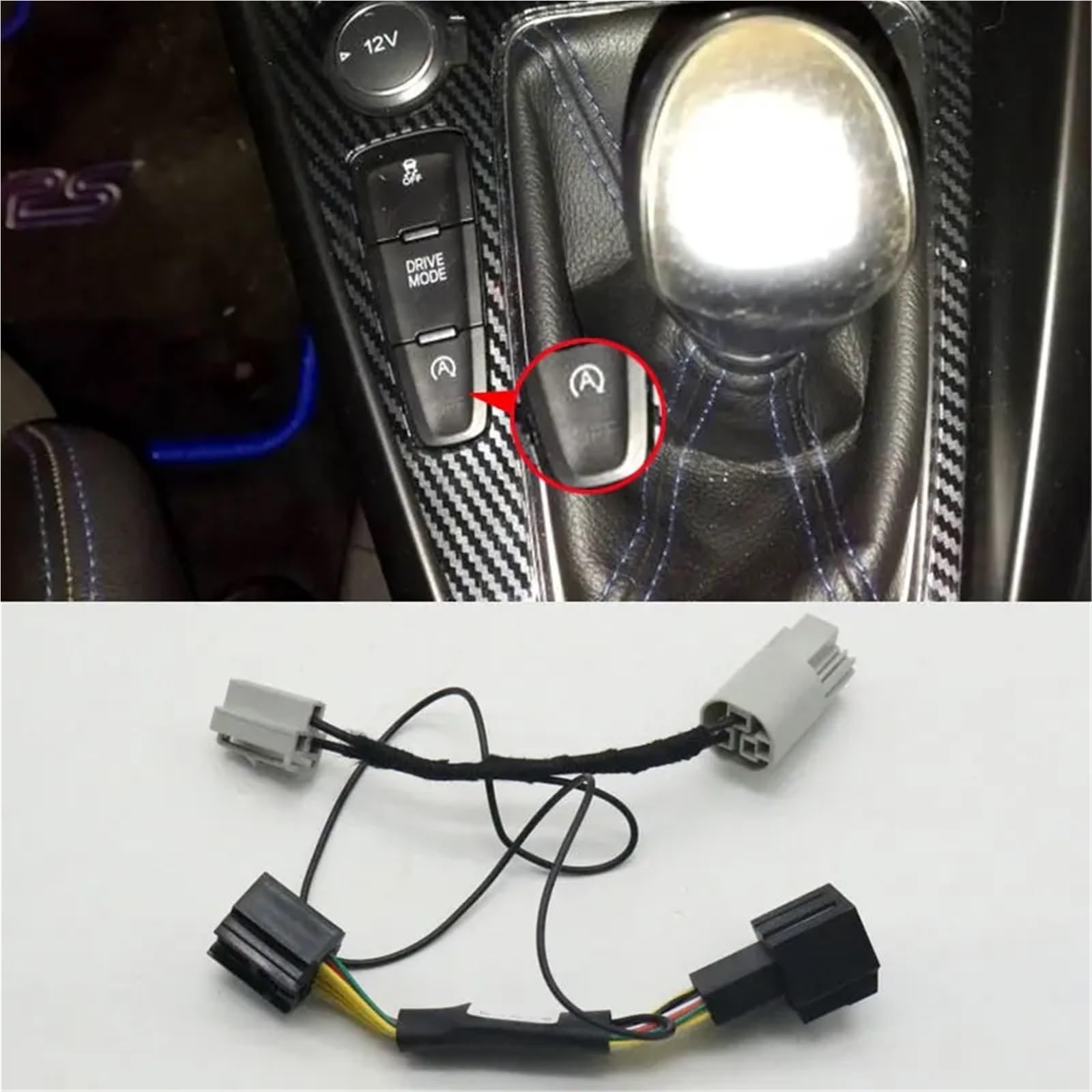 WUPEDI Automatischer Stopp-Start-Motor-System-Aus-Schalter, geschlossener Steuersensor-Stecker, for Smart, for Ford, for Focus, G3 2014 2015 2016 2017 2018 Auto Start-Stopp-Sensor(Type B) von WUPEDI