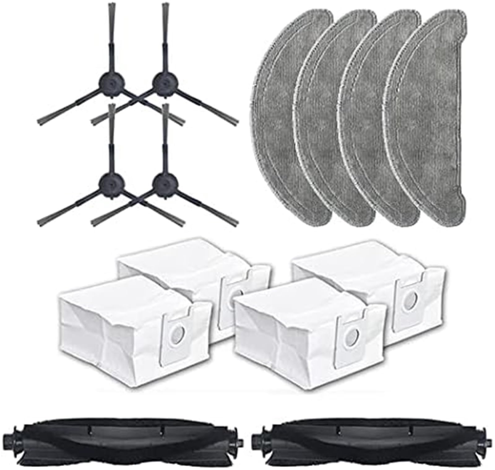 WUPEDI Ersatzteile for ROIDMI EVE Plus Roboterstaubsauger, 2 Hauptbürsten, 4 Seitenbürsten, 4 Wischpads, 4 Staubbeutel Staubsauger-Mopp-Pads WUPEDI Ersatzteile for ROIDMI EVE Plus Roboterstaubsauger, 2 Hauptbürsten, 4 Seitenbürsten, 4 Wischpads, 4 Staubbeutel Staubsauger-Mopp-Pads von WUPEDI