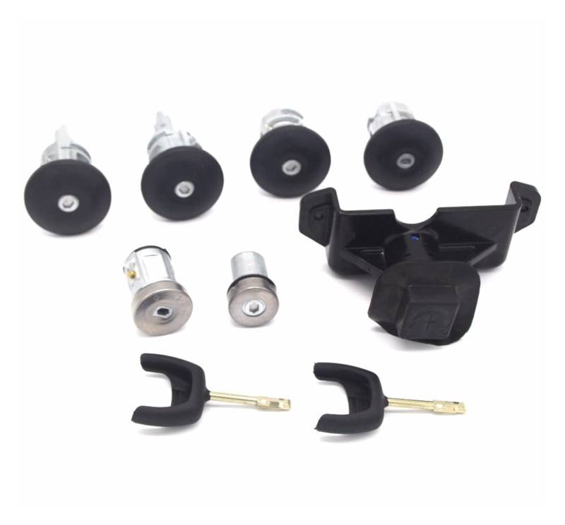 WUPEDI KOMPLETTES Schloss-Set ZÜNDSCHALTER Links RECHTS TÜRSCHLOSS STAMMSCHLOSS, for Ford, Transit MK7 2006-2014 6C1AV22050XB 4874508 4874507 von WUPEDI