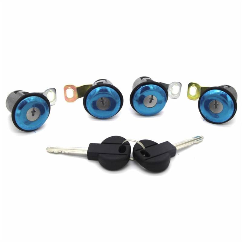 WUPEDI LINKER RECHTER TÜRSCHLOSSZYLINDER MIT 2 SCHLÜSSELN, for Citroen, BERLINGO XSARA Picasso, for Partner, 1996-2008 9170G3 252522(2 Left 2 Right) von WUPEDI